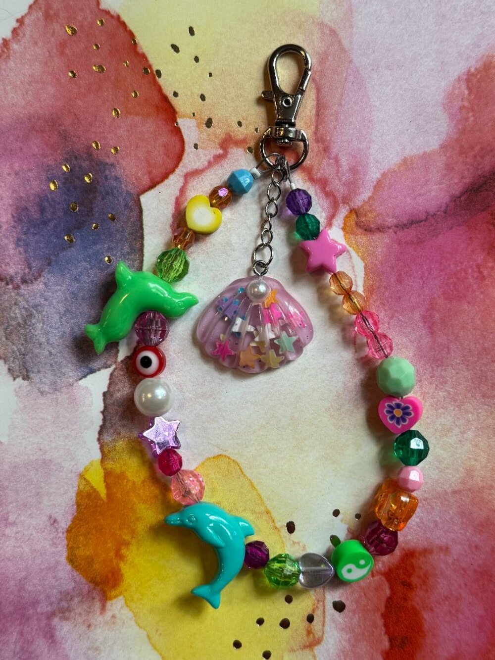 THE VIRGO SALLY'S PURPLE SEASHELL BAG CHARM